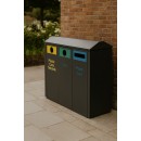 MK1 (3-Way) Recycling Bin  | Street Furniture Ireland | Larkin Engineering 